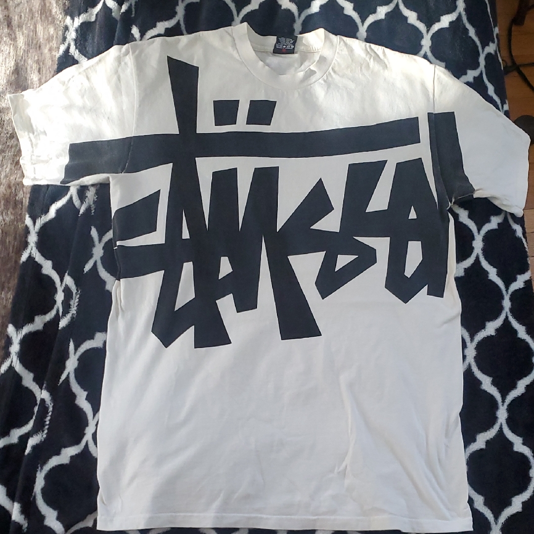Vintage Stussy Black And White Graphic Tee